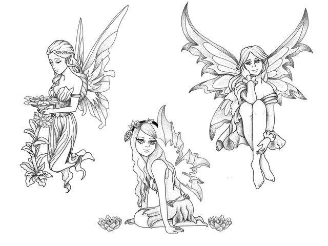 Fairy flash sheet done digitally